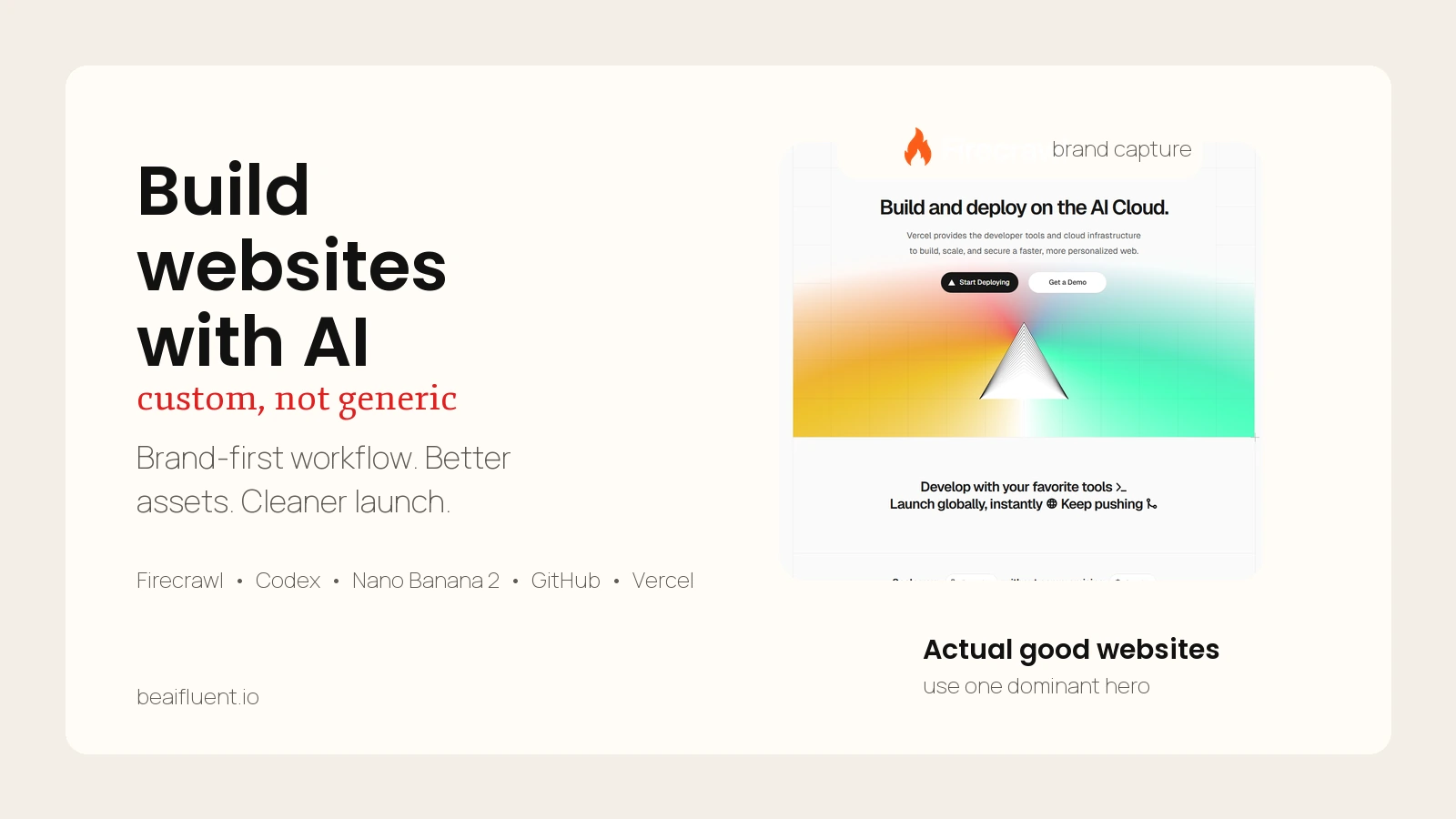How to build websites with AI that still feel custom rather than generic
