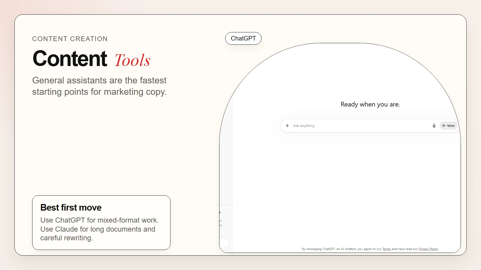 ChatGPT and Claude as marketing content creation tools