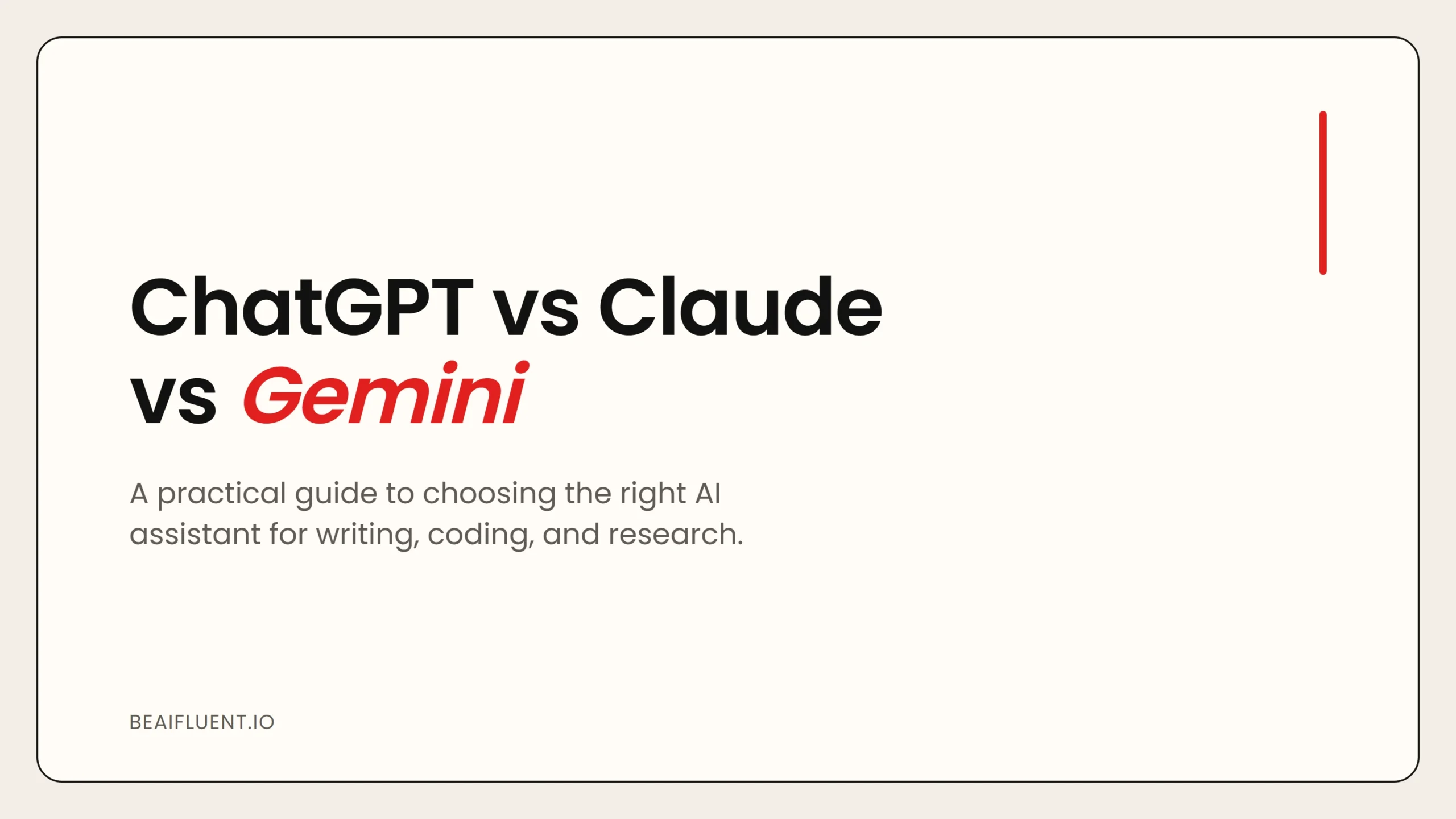 ChatGPT vs Claude vs Gemini: Which AI Should You Use