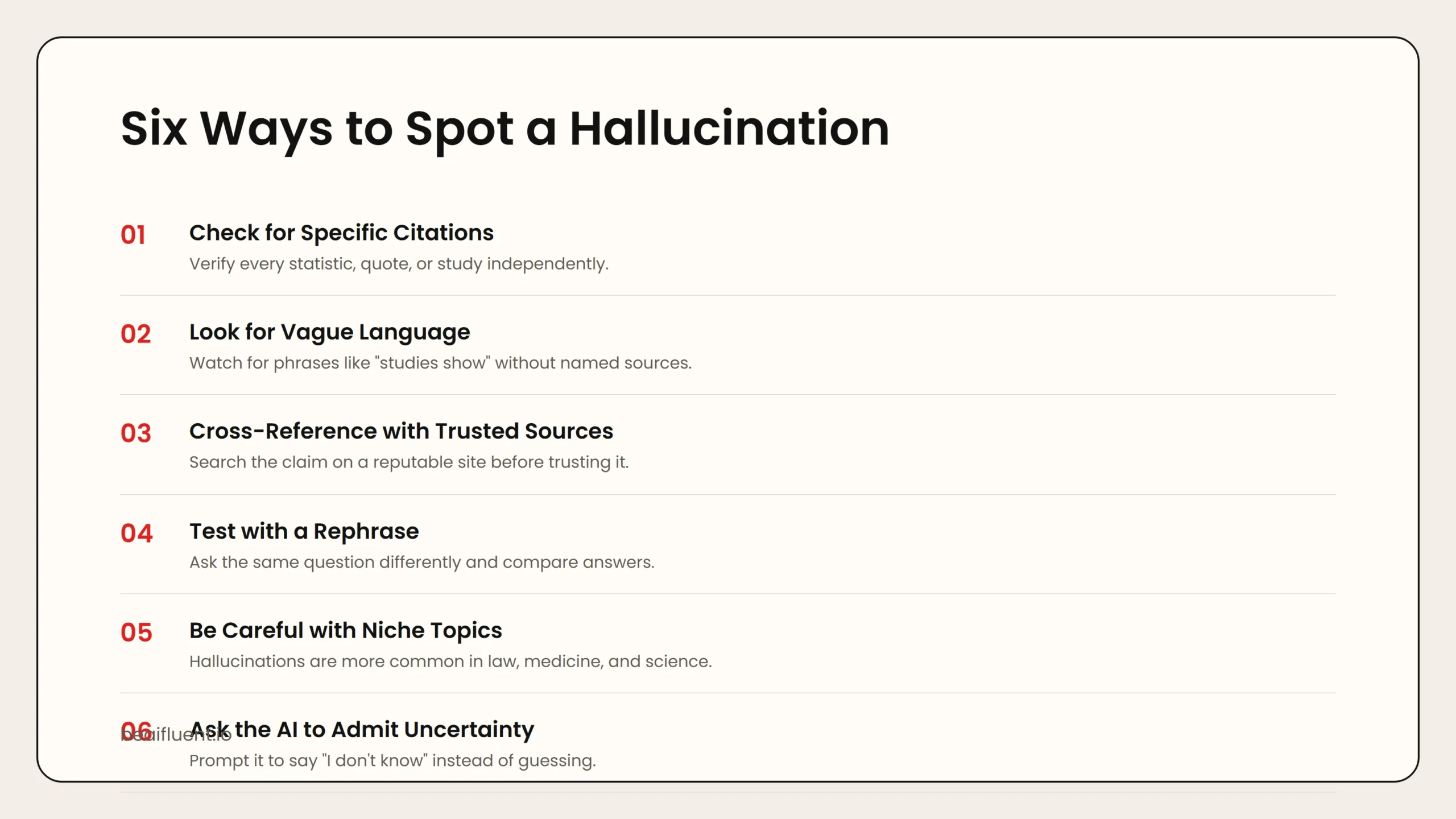 Six techniques for spotting AI hallucinations